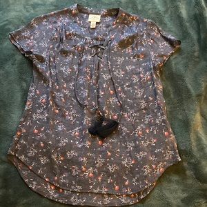 Womens tie front blouse